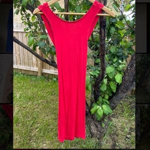 ASOS Red Cross Back Jersey Dress